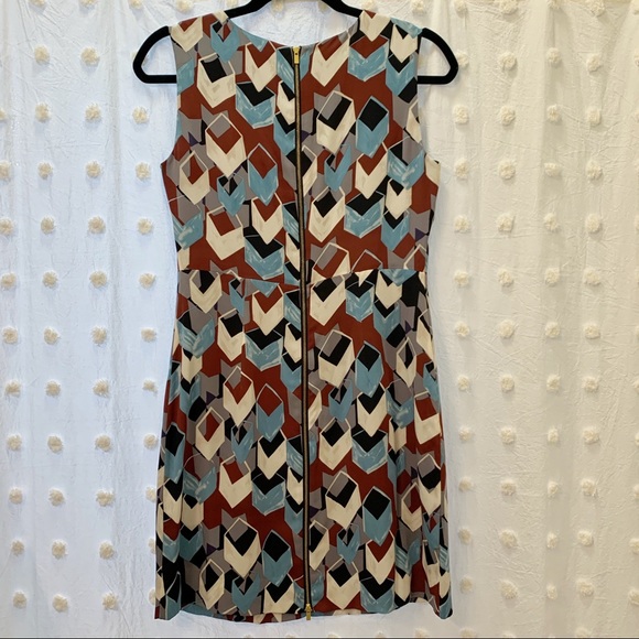 Diane Von Furstenberg Silk Geo Print Dress - Picture 6 of 6